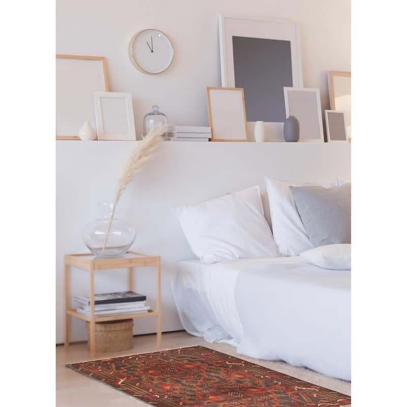 ECARPETGALLERY Hand-knotted Teimani Dark Navy Wool Rug - 3'1 x 5'1