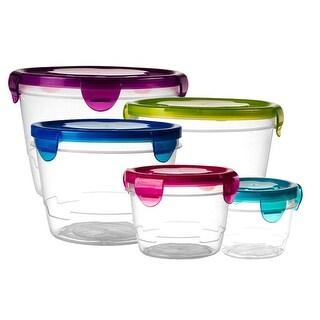 5Pcs Reusable Refrigerator Plastic Storage Containers - Bed Bath ...