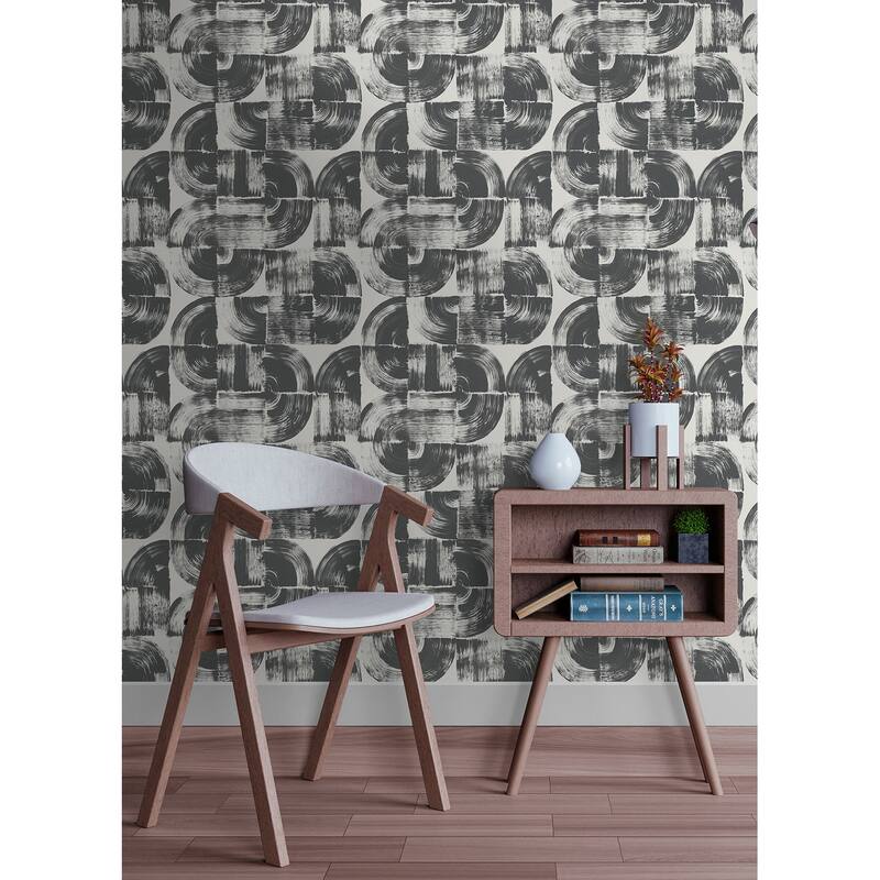 Elias Black Peel and Stick Wallpaper