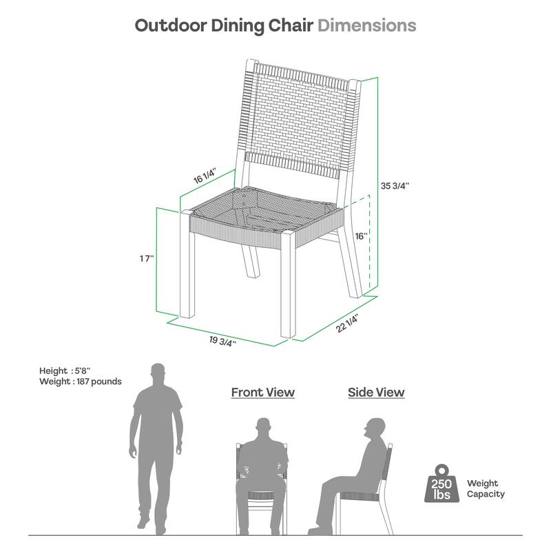 Cambridge Casual Zephyr 6-Piece Teak Patio Extendable Dining Set