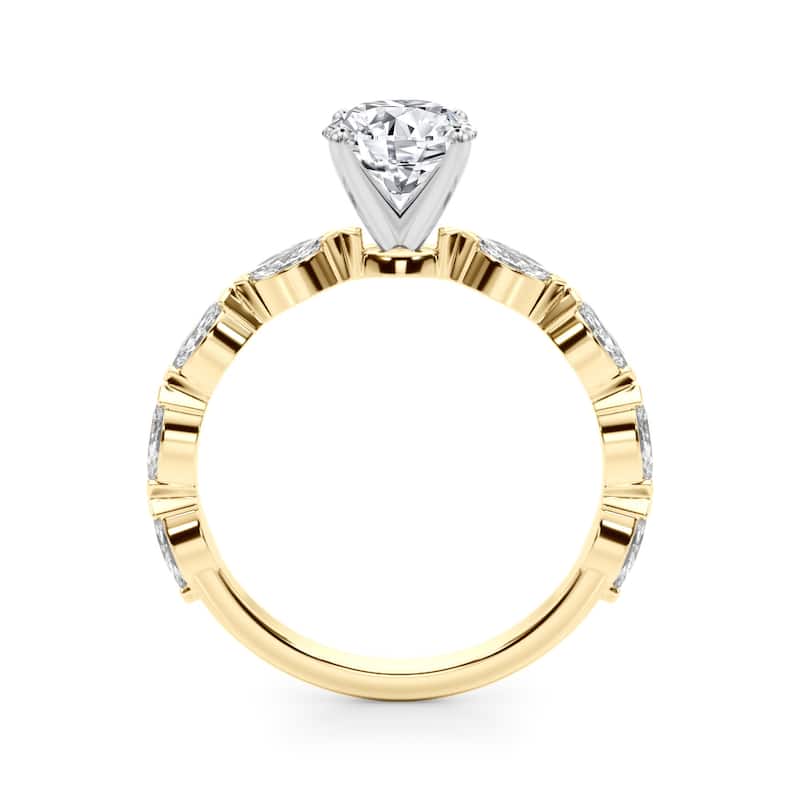 Auriya 14k Yellow Gold Lab Grown Round Diamond Engagement Ring 0.50 to 5.00 ct. tw. (F-G VS)