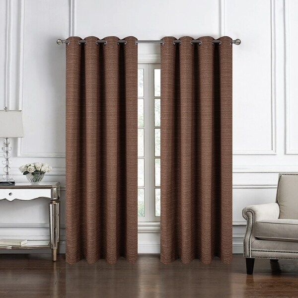 Kensington Striped Texture Window Curtain Panel 84
