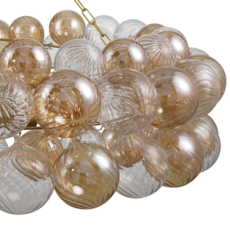 Acroma - 3 Light Dimmable Glass Globe Bubble Chandelier - N/A