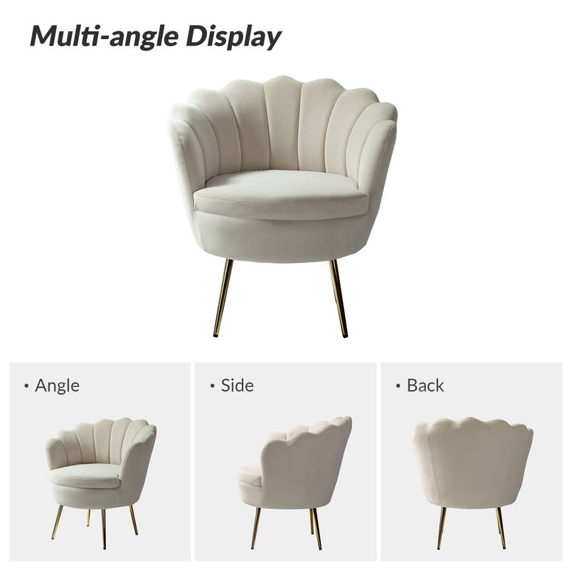 Xabier Cute Modern Upholstered Barrel Chair Accent Chair with Tufted Back by HULALA HOME