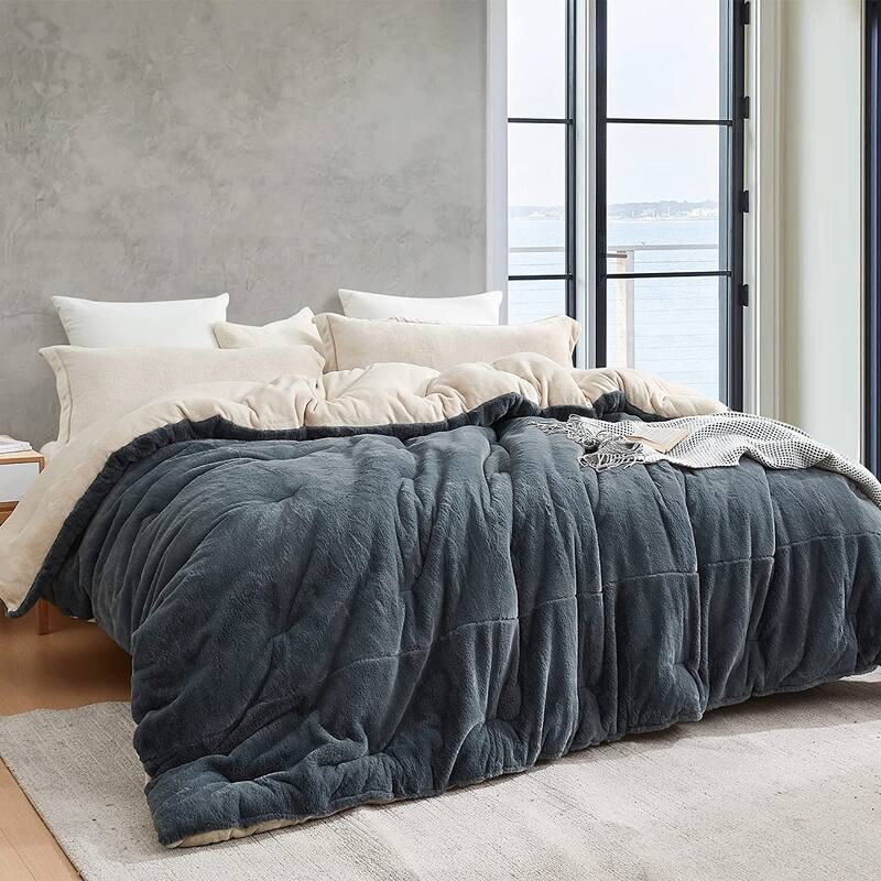 Plumpy Pudgy Portly Chunky Bunny - Coma Inducer® Oversized Comforter Set - Poppy Seed Birch - California King