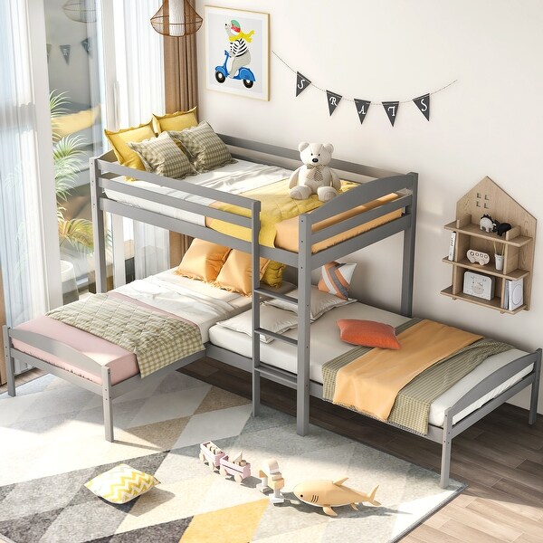 3 person bunk bed