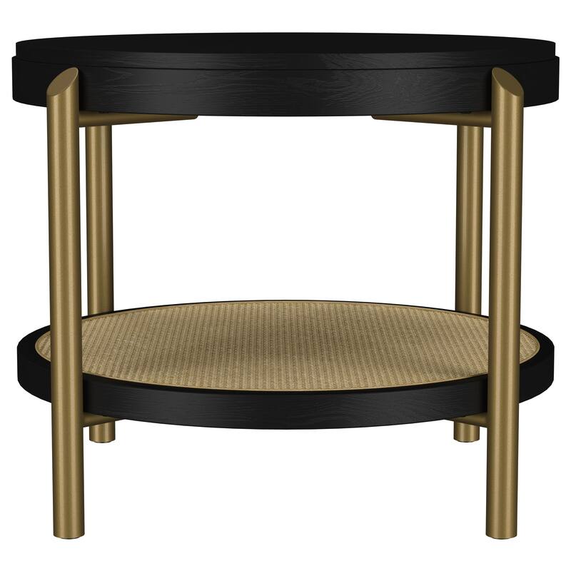 Benson Black Round End Table