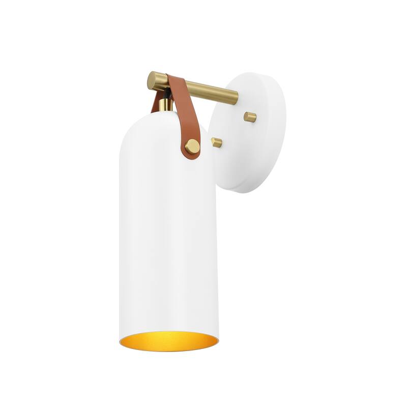 SAFAVIEH Lighting Ranya 6-inch Downward Light Wall Sconce with Bulbs (Set of 2) - 5.5 In. W x 5.1 In. D x 12 In. H - 6Wx5Dx12H - White