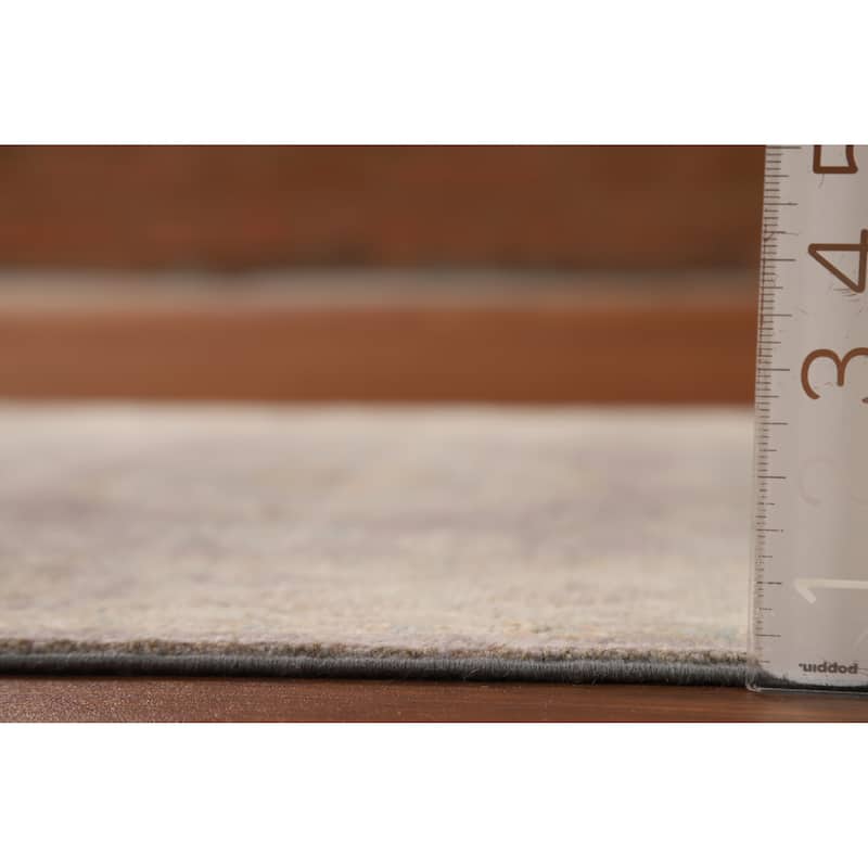 Hand Knotted Oriental 100% Wool Carpet Transitional All-Over Greys & Charcoal Oushak Runner Rug - 13' 1'' X 2' 10''