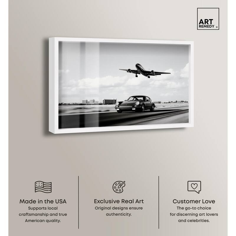 Sports Car Takeoff Shadowbox by Art Remedy