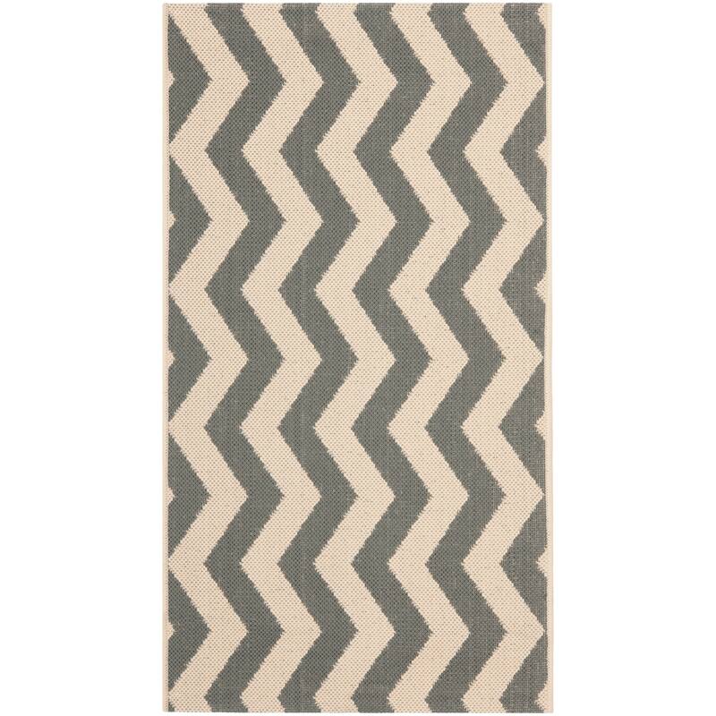 SAFAVIEH Courtyard Merlene Chevron Indoor/ Outdoor Waterproof Patio Backyard Rug