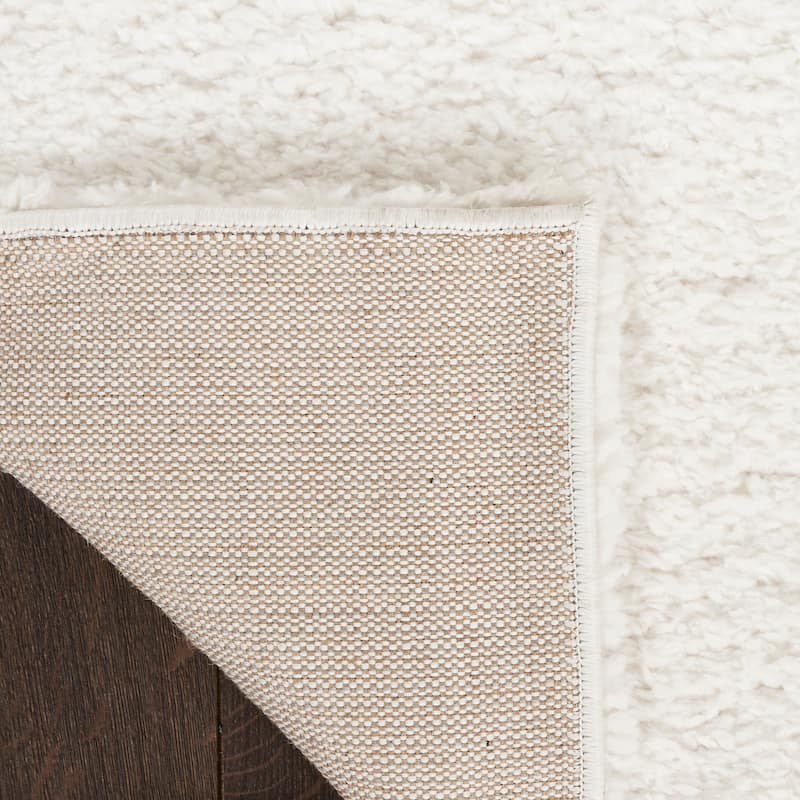 Nourison Modern Shag Indoor only Grey Solid Area Rug