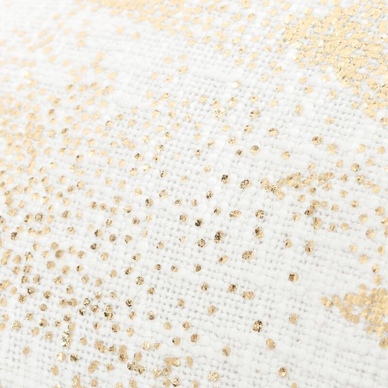 Rizzy Home Ivory/Gold Winter Tree Throw Pillow Cover