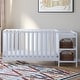 preview thumbnail 21 of 33, Storkcraft Pacific 4-in-1 Convertible Crib and Changer - 2 Open Shelves, Water-Resistant Vinyl Changing Pad with Safety Strap