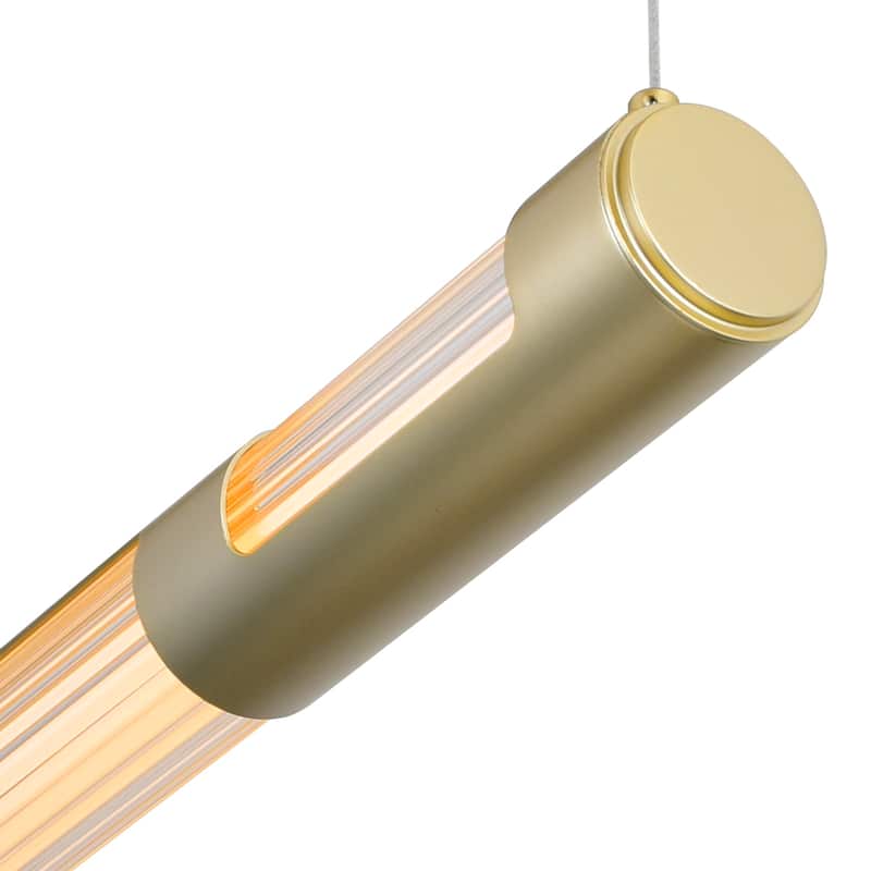 Neva 36 in LED Integrated Satin Gold Mini Pendant - Satin Gold