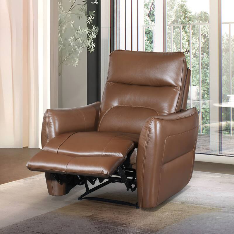 Furniture of America Gemono Modern 3-Piece Power Recline Leather Match Sofa Set