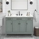 preview thumbnail 2 of 20, Madison 48 in. Single Sink Bathroom Vanity with Carrara Marble Top - 49"W x 22"D Smoke Green