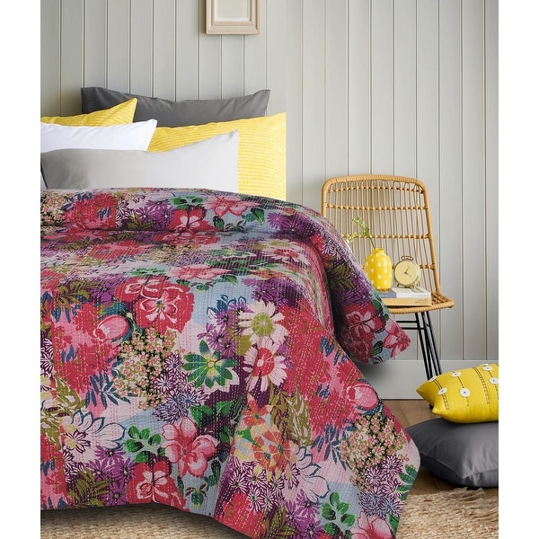 Kantha bedspread top