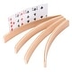 preview thumbnail 1 of 4, GSE™ Set of 4 Playing Cards Holders, 12.5" Wooden Curved Playing Card Racks for Kids, Adults and Seniors