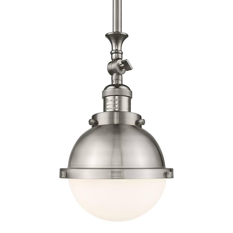 Innovations Lighting 206-12-7 Hampden Pendant Hampden 7" Wide Mini - Brushed Satin Nickel / Matte White