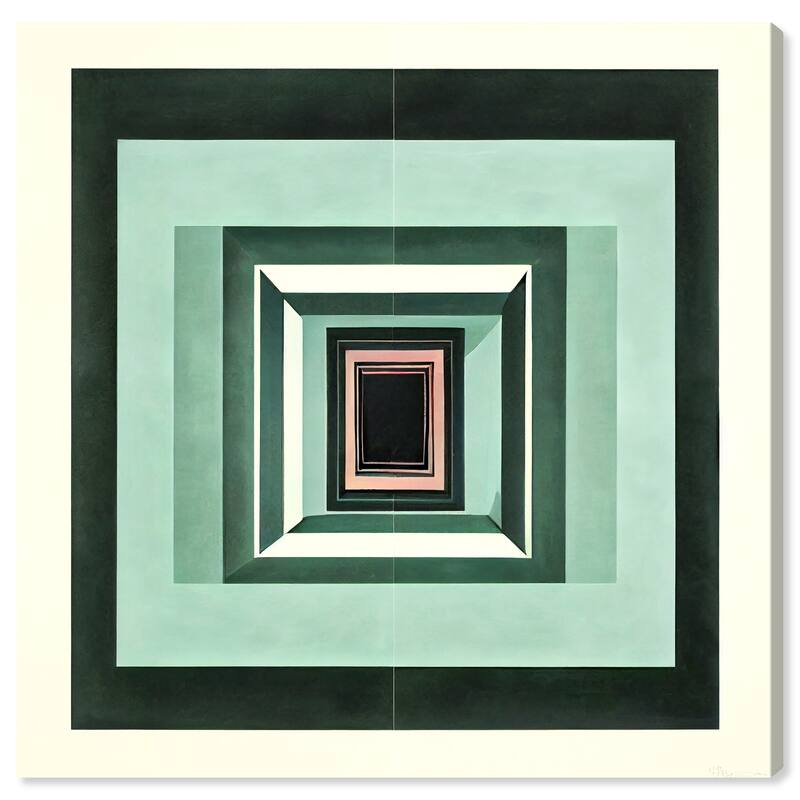 Wynwood Studio Abstract Smells like mint Green and Cream White Modern & Contemporary Wall Art Canvas Print