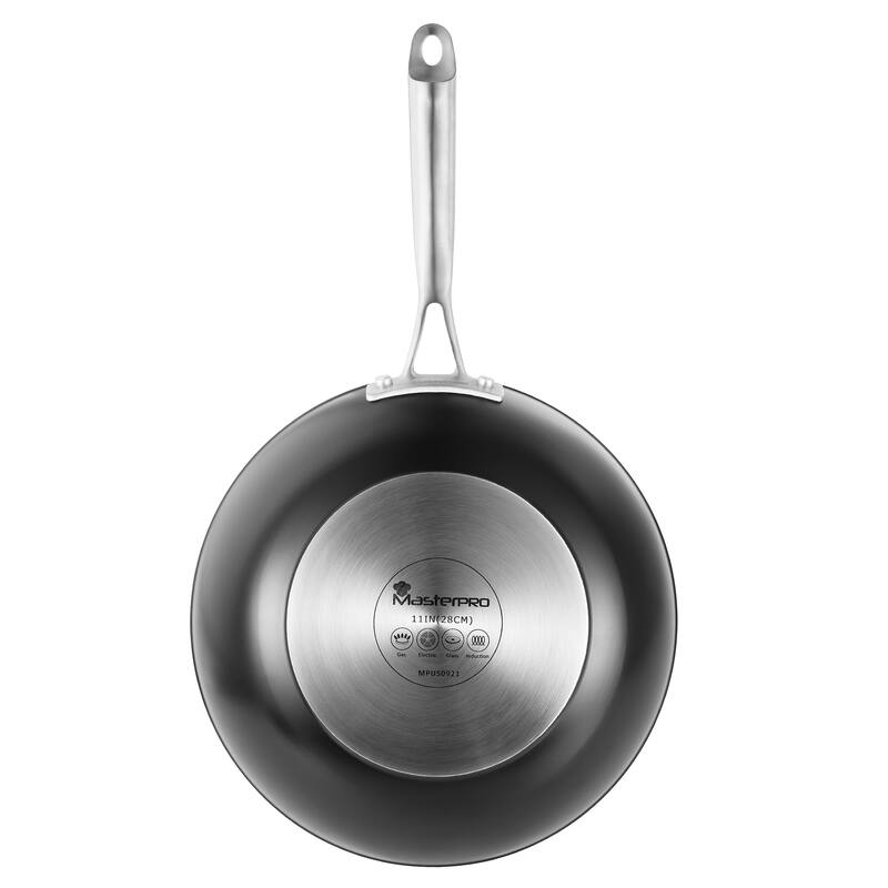 MasterPRO Vital Aluminum Durable Quick Heating 11Inch Wok Pan On Sale Bed Bath