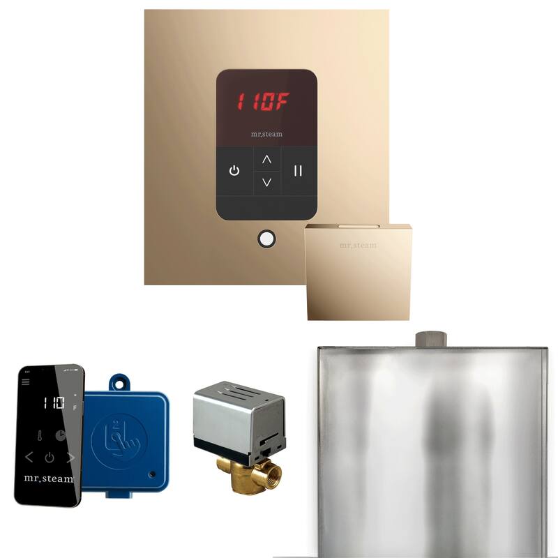 Mr Steam BBS Basic Butler Package Steam Shower Control Package with - Polished Gold