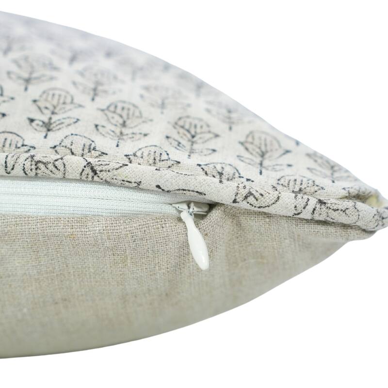 Fabdivine Pipine Fall Décor Farmhouse Hand Block Print Pillow Cover Sofa, Couch Cushion Case Linen