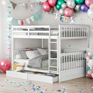 Elegant Full-Over-Full Bunk Bed