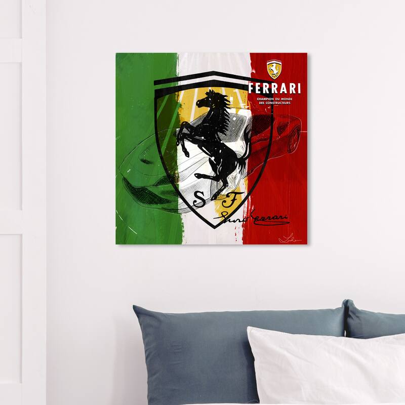 Hatcher and Ethan Prints 'Italian Sport Car' Transportation Red Wall Art Canvas Print - 30 x 30