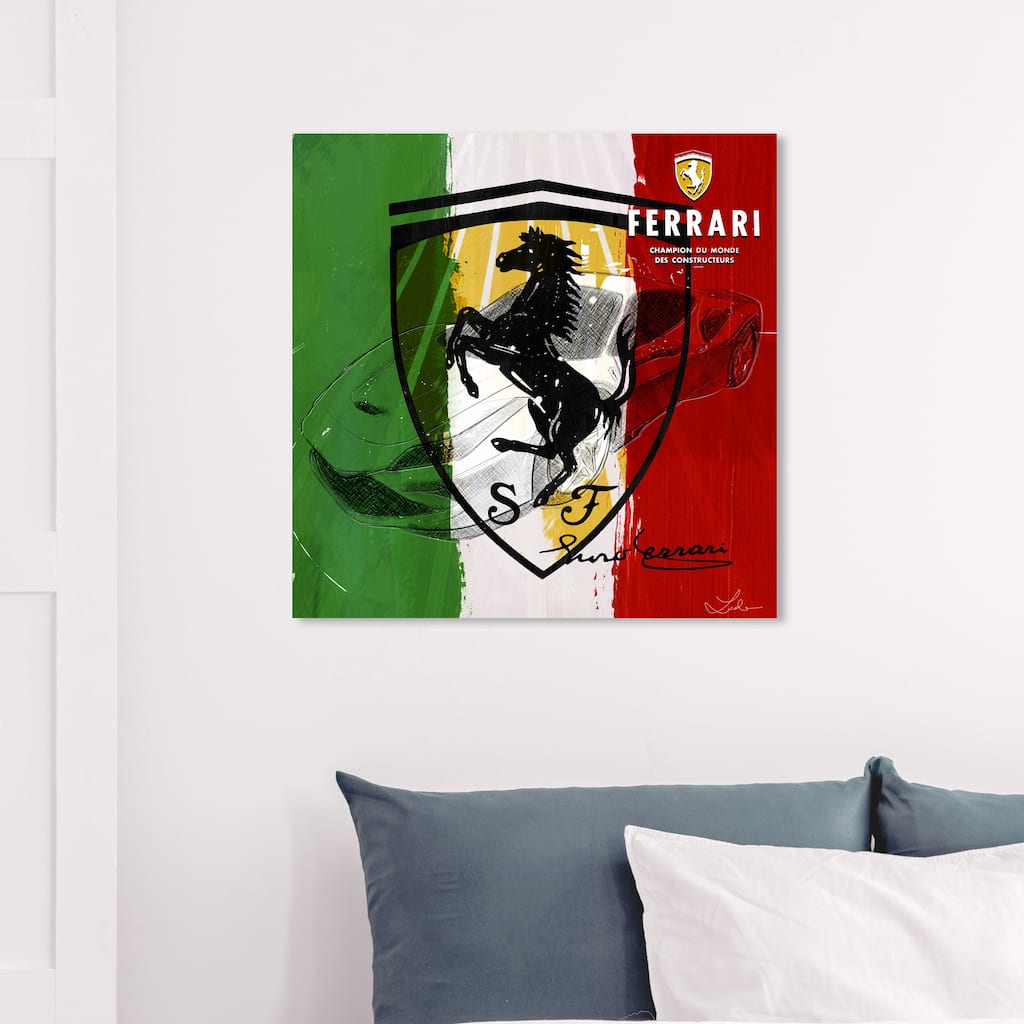 Hatcher and Ethan Prints 'Italian Sport Car' Transportation Red Wall Art Canvas Print