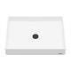 preview thumbnail 1 of 7, Karran Sternhagen SQS500 Quartz 23-5/8 inch x 17-3/4 inch Rectangular Bathroom Vessel Sink White