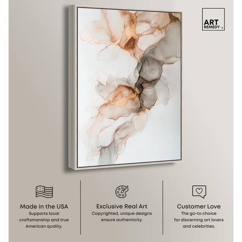 Smoky Gold Drift Canvas by Art Remedy