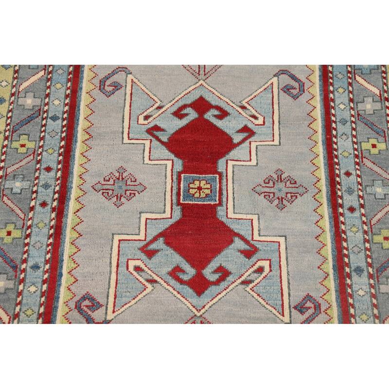 Kazak Accent Rug Oriental Handmade Wool Carpet - 3'3" x 5'0"