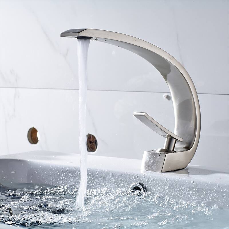 Modern Bathroom Faucet, Single Handle Single Hole Bathroom Sink Faucet