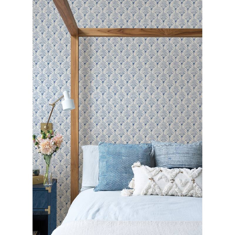 NuWallpaper Blue Manila Peel & Stick Wallpaper - 216 x 20.5 x 0.025