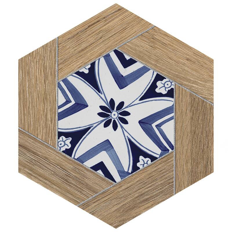 Merola Tile Gador Hex 9-1/8" x 10-1/2" Porcelain Floor and Wall Tile