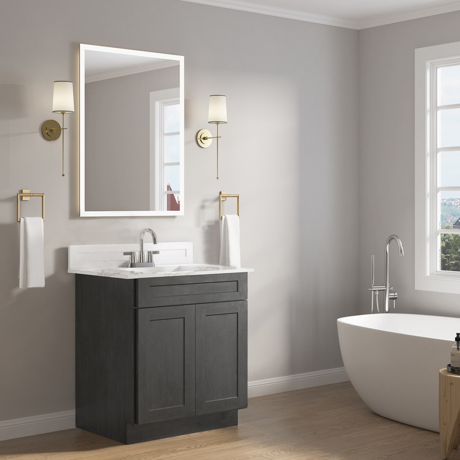 Bathroom vanities cheap without tops sinks