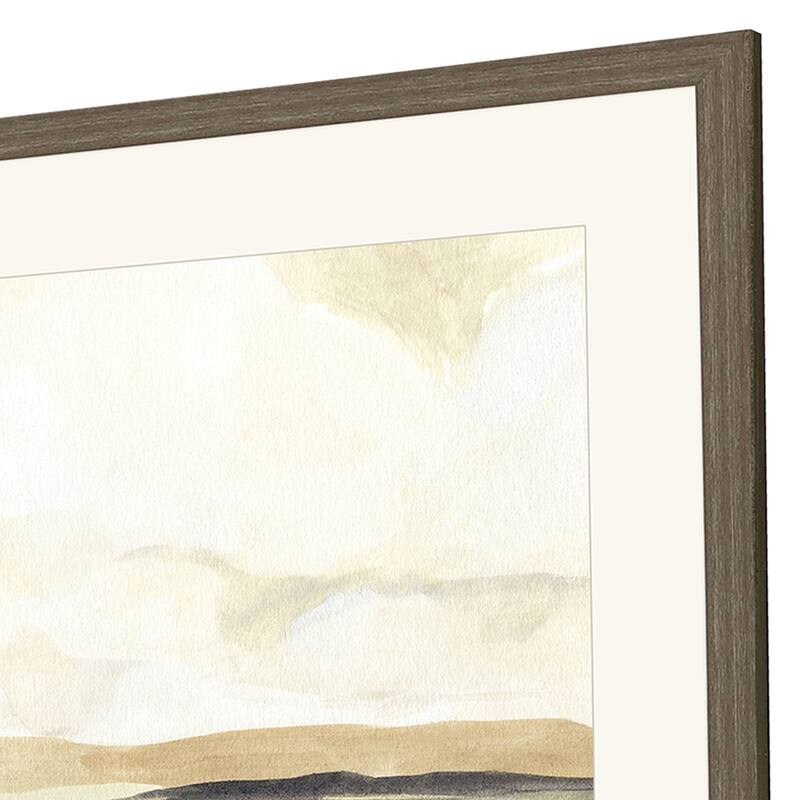 Slate Horizon I S/2 Framed Art Giclee Under Glass - Brown