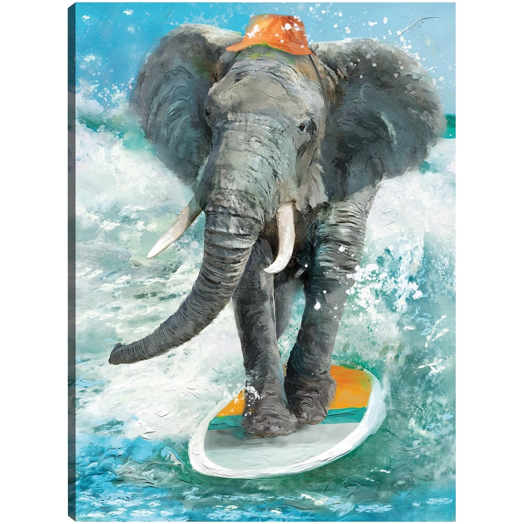 Surfing Safari By Studio Arts Canvas Art Print