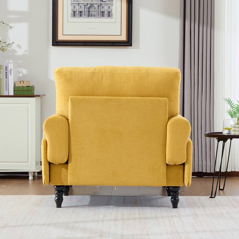 Modern Minimalist Chenille Fabric Chaise Lounge Recliner Single Sofa