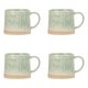 preview thumbnail 1 of 12, 10 Strawberry Street Rhea Mug, Set of 4 Green Reactive