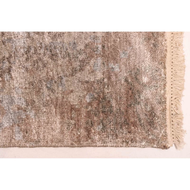 ECARPETGALLERY Hand-knotted Legacy Taupe Silk Rug - 5'3 x 7'7