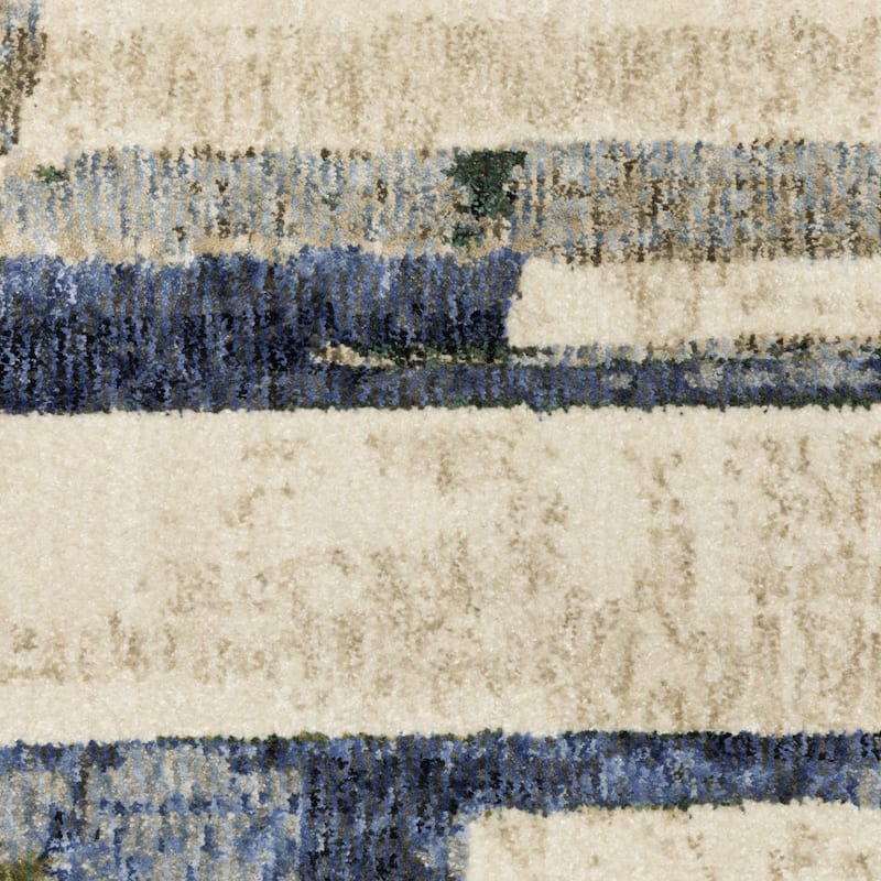 Tobias Modern Geometric Blue/ Green Area Rug