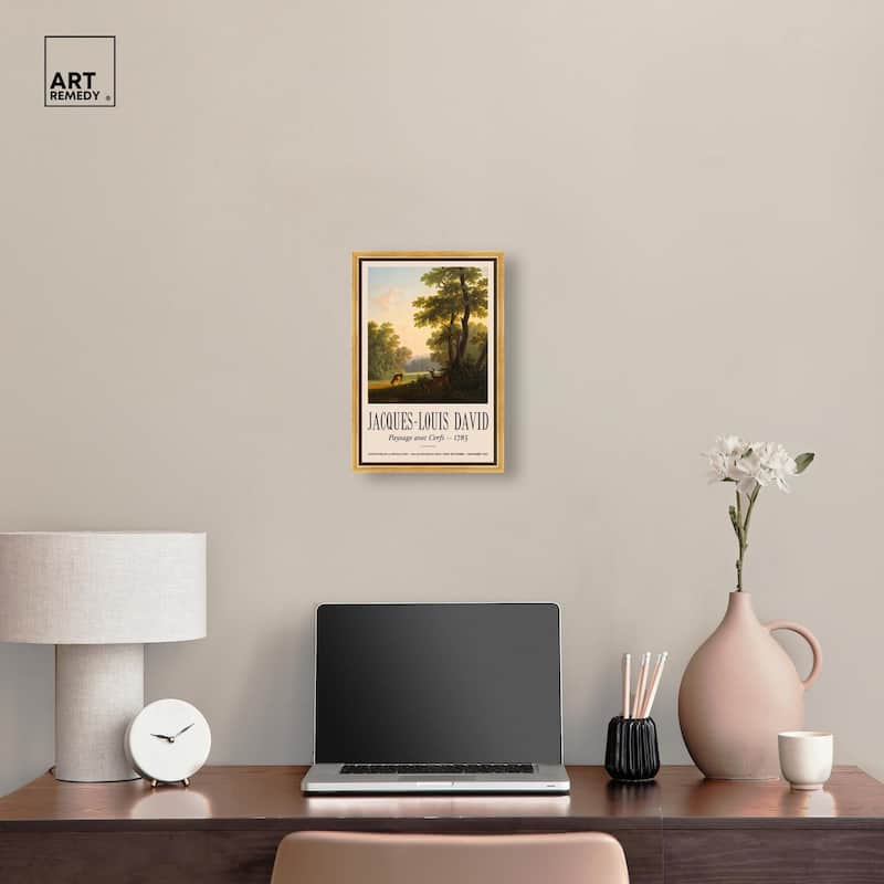 Deer in a Forest Canvas by Art Remedy