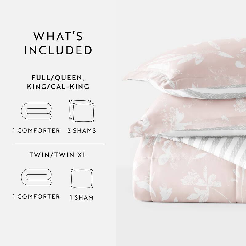 Becky Cameron Premium Pressed Flowers Reversible Comforter Set