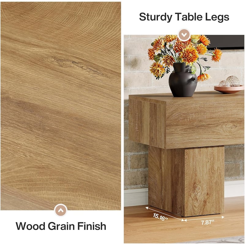 63" Wooden TV Stand, Farmhouse Entertainment Center