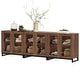 preview thumbnail 39 of 62, WAMPAT Multifunctional Sideboard Buffet Cabinets with Glass Doors, Modern Sideboard with Adjustable Shelf, Coffee Bar Cabinet