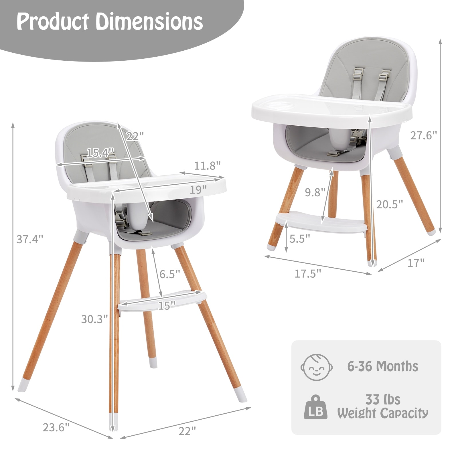 4 in 1 High Chair Baby Eat and Grow Convertible High Chair On Sale Bed Bath Beyond 37980817