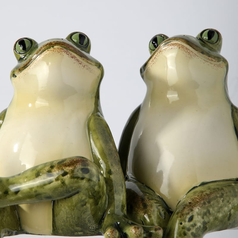6" Resin Frog Sitter Set of 2